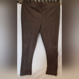 Andrew Marc Taupe Faux Suede Pants. Size L